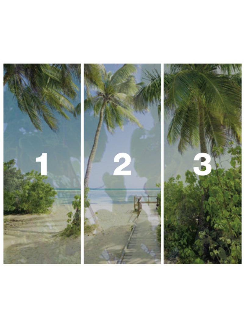 Papier peint panoramique - palmy beach - taille: 300 x 250 cm Multicolore - Kiabi