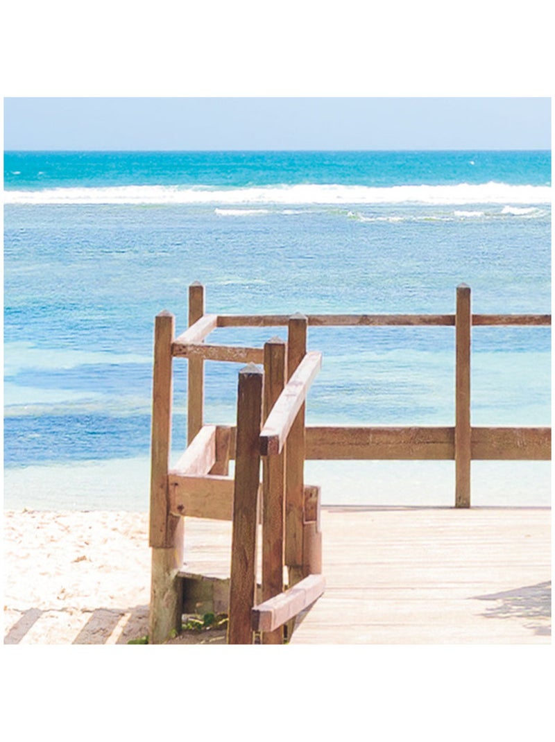 Papier peint panoramique - palmy beach - taille: 300 x 250 cm Multicolore - Kiabi