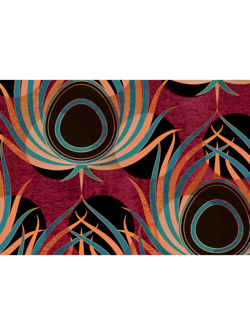 Papier peint panoramique - paon rouge - taille: 200 x 280 cm Multicolore - Kiabi