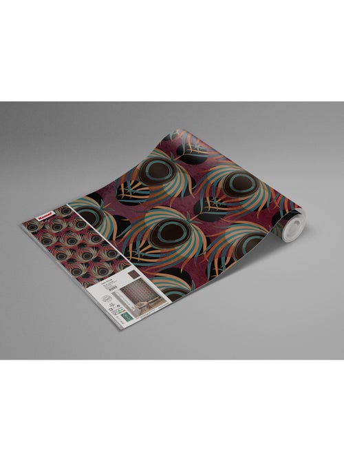 Papier peint panoramique - paon rouge - taille: 200 x 280 cm - Kiabi