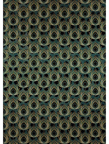 Papier peint panoramique - paon vert - taille: 200 x 280 cm