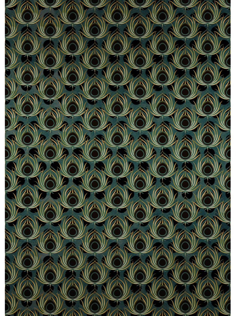 Papier peint panoramique - paon vert - taille: 200 x 280 cm Multicolore - Kiabi