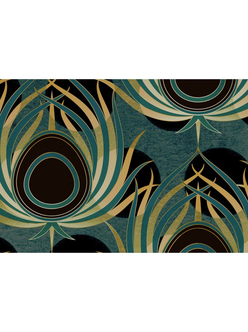 Papier peint panoramique - paon vert - taille: 200 x 280 cm Multicolore - Kiabi
