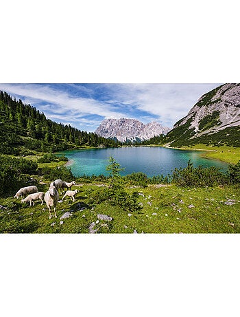 Papier peint panoramique - paradise lake - taille: 400 x 250 cm