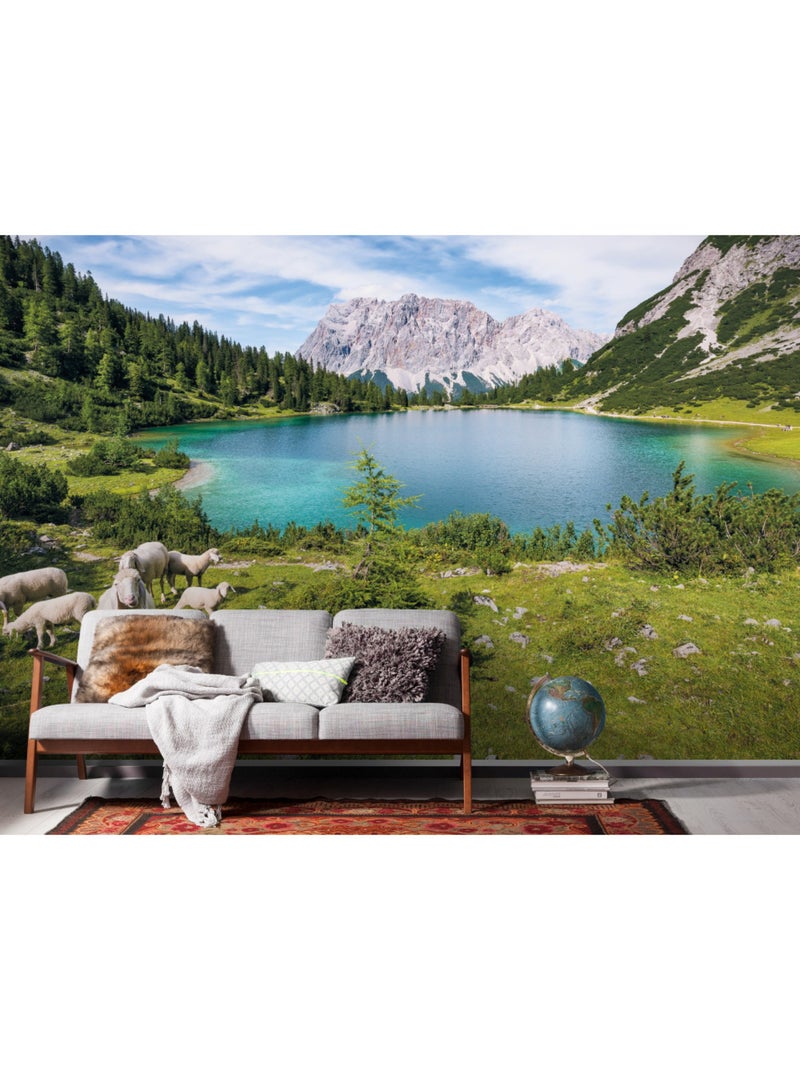 Papier peint panoramique - paradise lake - taille: 400 x 250 cm Multicolore - Kiabi