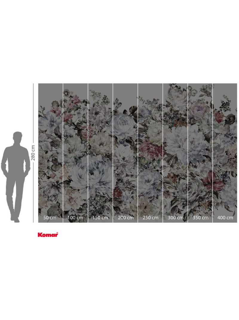 Papier peint panoramique - posy - taille: 400 x 280 cm Multicolore - Kiabi
