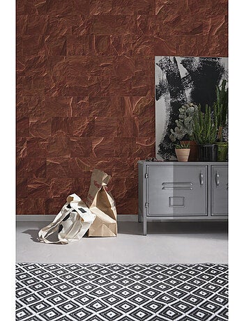 Papier peint panoramique - red slate tiles - taille: 400 x 280 cm