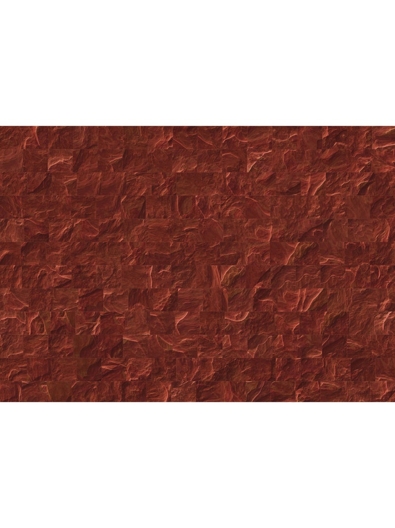 Papier peint panoramique - red slate tiles - taille: 400 x 280 cm Multicolore - Kiabi