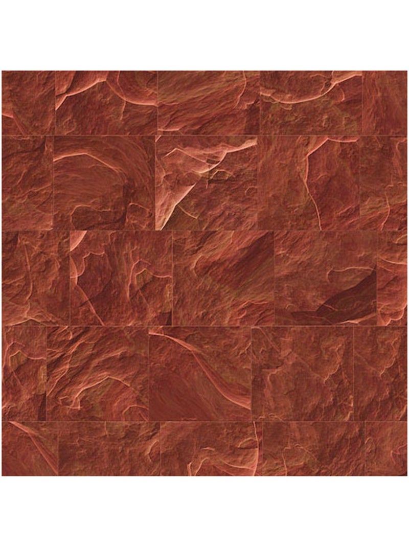 Papier peint panoramique - red slate tiles - taille: 400 x 280 cm Multicolore - Kiabi