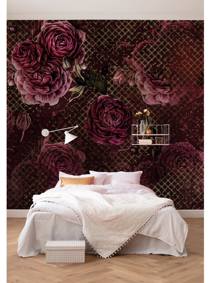 Papier peint panoramique - rouge intense - taille: 350 x 280 cm Multicolore - Kiabi