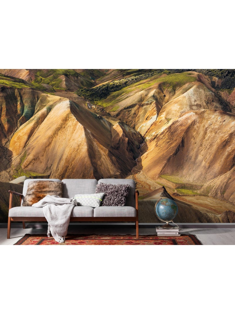 Papier peint panoramique - shiny mountains - taille: 400 x 250 cm Multicolore - Kiabi