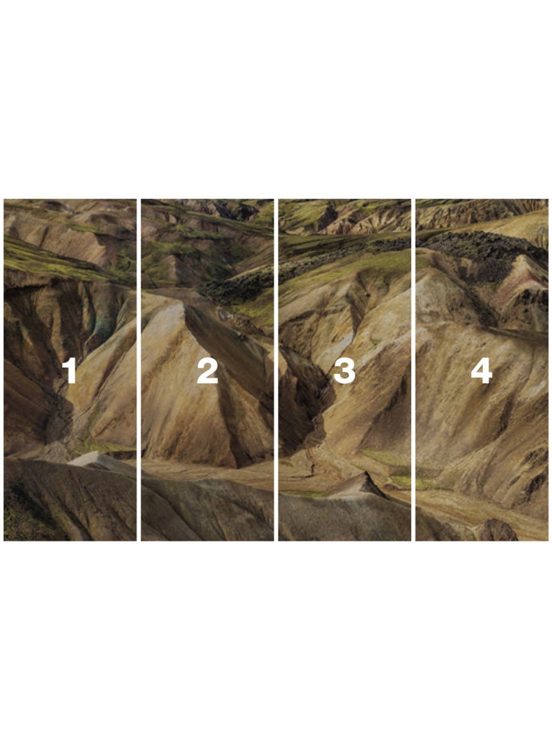 Papier peint panoramique - shiny mountains - taille: 400 x 250 cm Multicolore - Kiabi