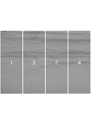 Papier peint panoramique - silver beach - taille: 400 x 280 cm