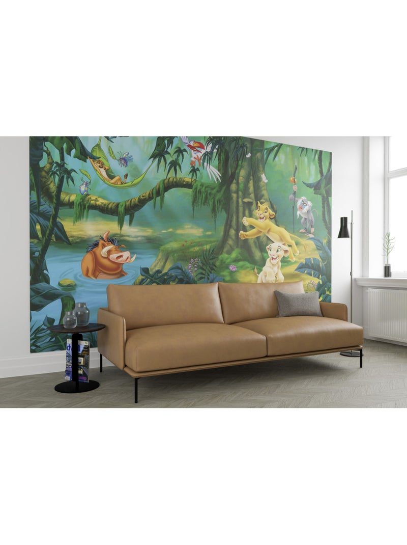 Papier peint panoramique - simba and friends - taille: 368 x 248 cm Multicolore - Kiabi
