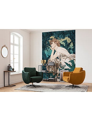 Papier peint panoramique - songes vert - taille: 200 x 280 cm