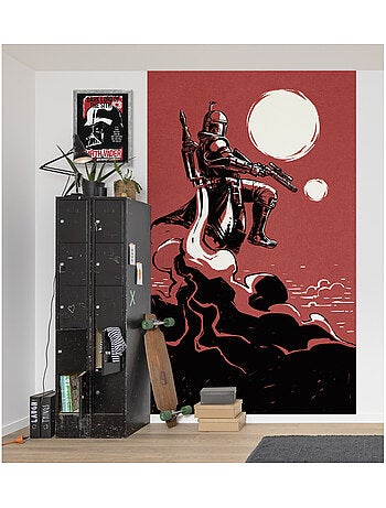 Papier peint panoramique - star wars boba fett the bounty hunter - taille: 150 x 250 cm