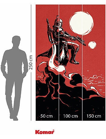 Papier peint panoramique - star wars boba fett the bounty hunter - taille: 150 x 250 cm