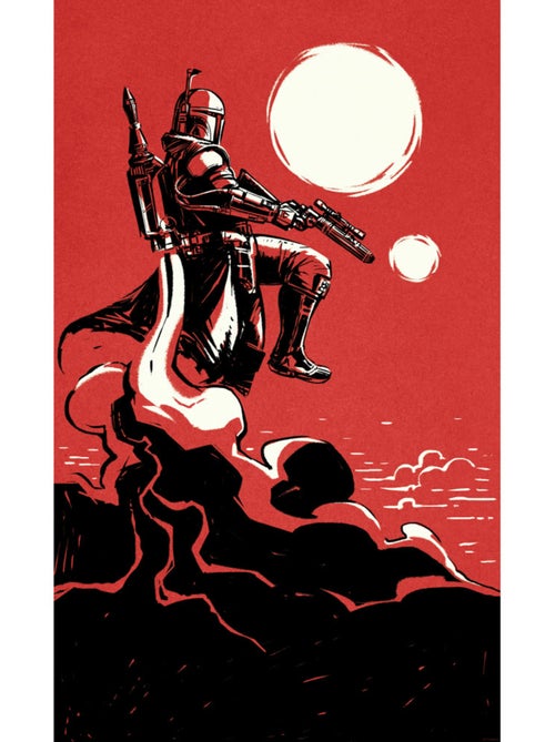 Papier peint panoramique - star wars boba fett the bounty hunter - taille: 150 x 250 cm - Kiabi Papier peint panoramique - star wars boba fett the bounty hunter - taille: 150 x 250 cm - Kiabi