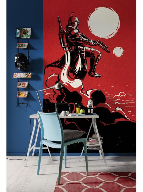 Papier peint panoramique - star wars boba fett the bounty hunter - taille: 150 x 250 cm - Kiabi Papier peint panoramique - star wars boba fett the bounty hunter - taille: 150 x 250 cm - Kiabi