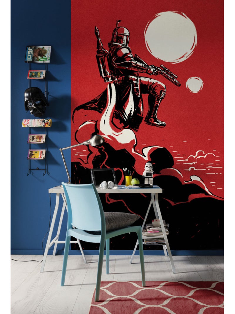 Papier peint panoramique - star wars boba fett the bounty hunter - taille: 150 x 250 cm Multicolore - Kiabi