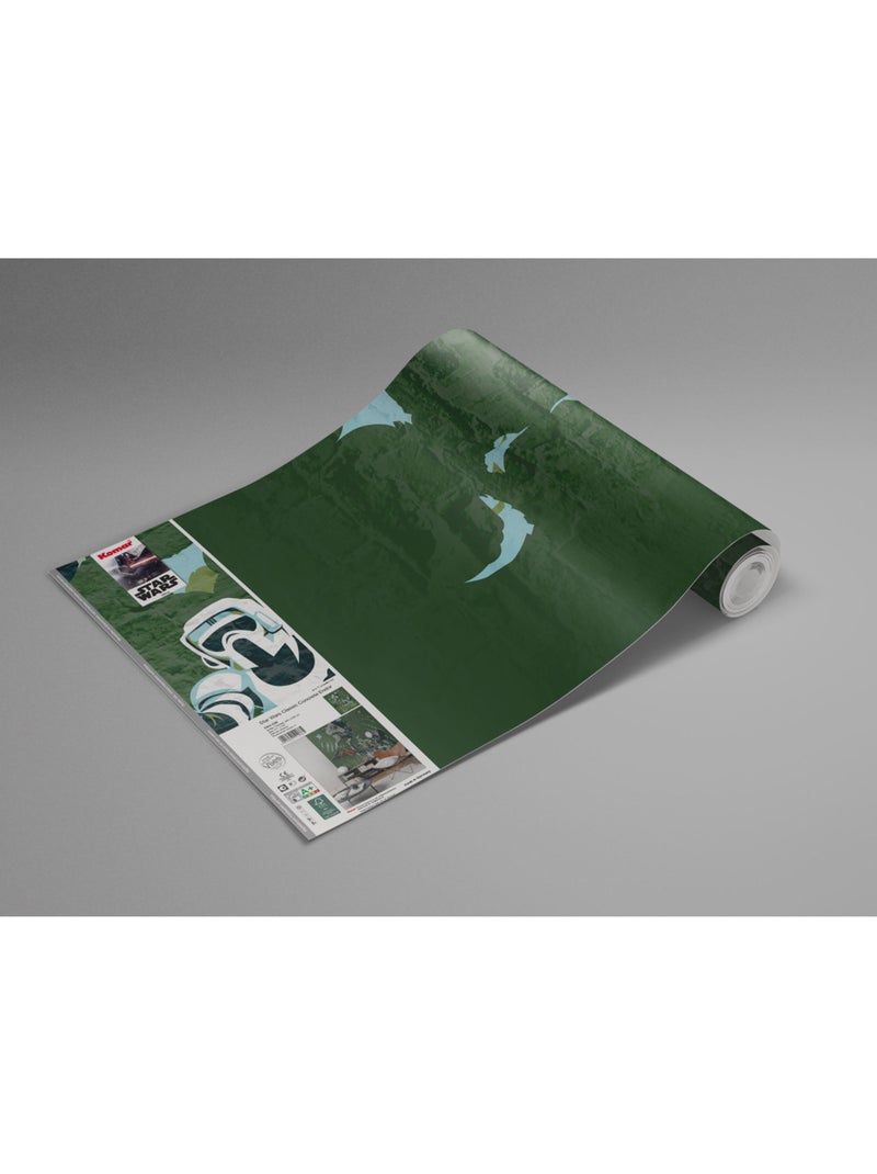 Papier peint panoramique - star wars classic concrete endor - taille: 200 x 280 cm Multicolore - Kiabi