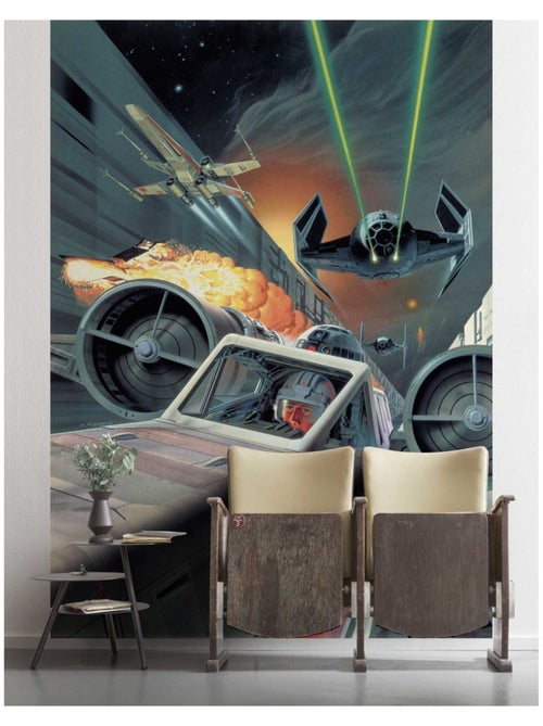 Papier peint panoramique - star wars classic death star trench run - taille: 200 x 280 cm - Kiabi