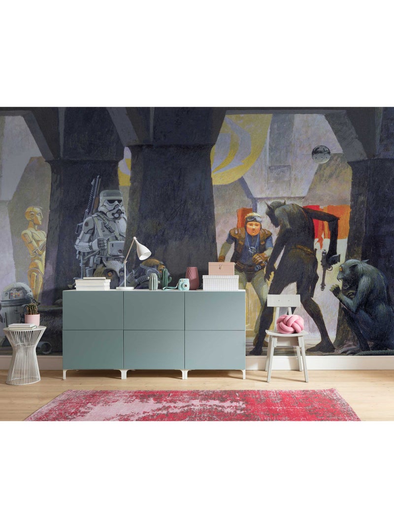 Papier peint panoramique - star wars classic rmq mos eisley streets - taille: 500 x 250 cm Multicolore - Kiabi