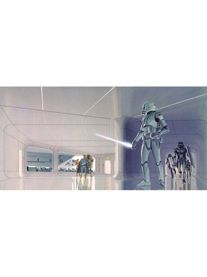 Papier peint panoramique - star wars classic rmq stormtrooper hallway - taille: 500 x 250 cm Multicolore - Kiabi