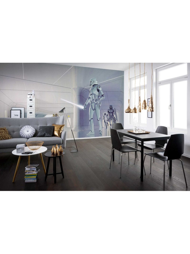 Papier peint panoramique - star wars classic rmq stormtrooper hallway - taille: 500 x 250 cm Multicolore - Kiabi