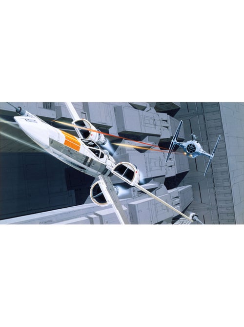 Papier peint panoramique - star wars classic rmq x-wing vs tie-fighter - taille: 500 x 250 cm - Kiabi