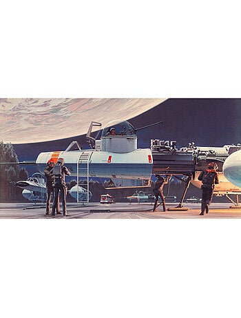 Papier peint panoramique - star wars classic rmq yavin hangar - taille: 500 x 250 cm
