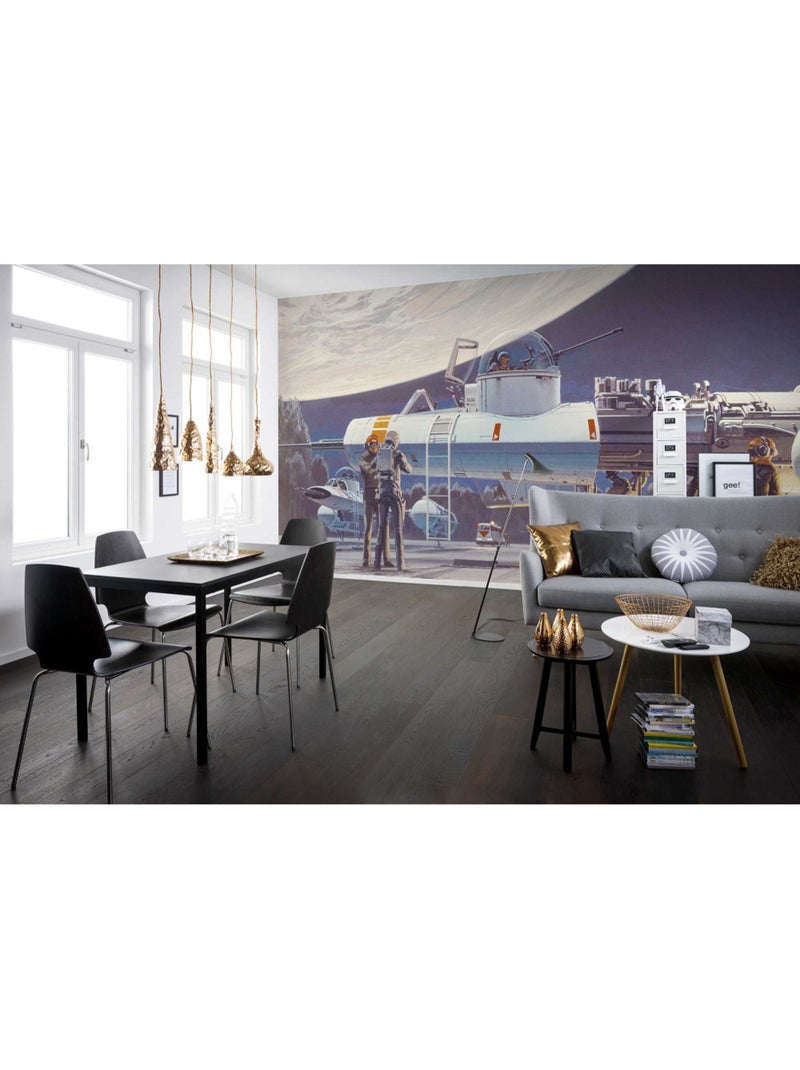 Papier peint panoramique - star wars classic rmq yavin hangar - taille: 500 x 250 cm Multicolore - Kiabi
