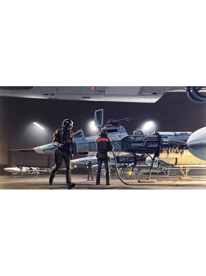 Papier peint panoramique - star wars classic rmq yavin y-wing - taille: 500 x 250 cm Multicolore - Kiabi