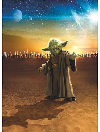 Papier peint panoramique - star wars master yoda - taille: 200 x 250 cm