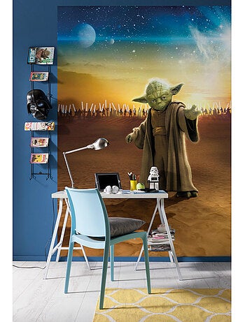 Papier peint panoramique - star wars master yoda - taille: 200 x 250 cm