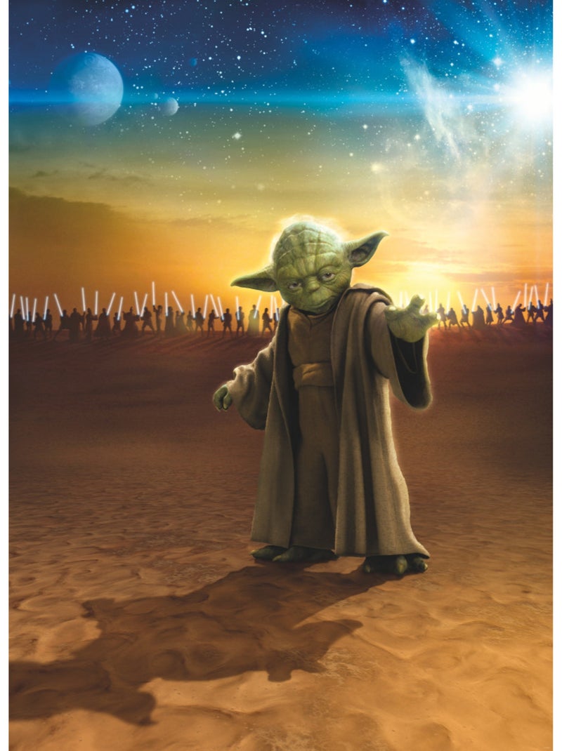Papier peint panoramique - star wars master yoda - taille: 200 x 250 cm Multicolore - Kiabi