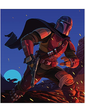 Papier peint panoramique - star wars the mandalorian big ambush - taille: 250 x 280 cm