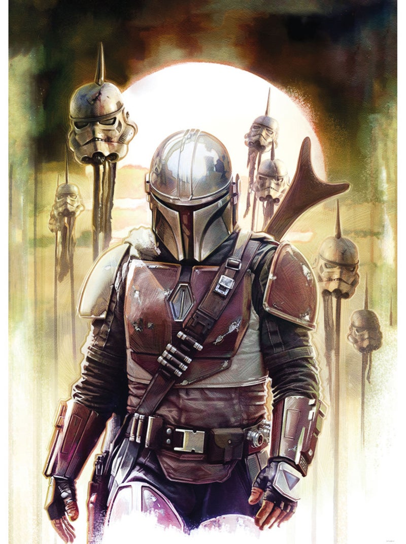 Papier peint panoramique - star wars the mandalorian big impaler - taille: 200 x 280 cm Multicolore - Kiabi