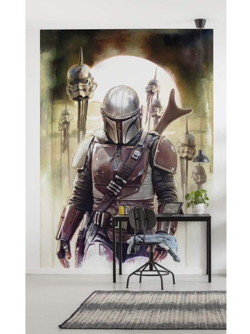 Papier peint panoramique - star wars the mandalorian big impaler - taille: 200 x 280 cm Multicolore - Kiabi
