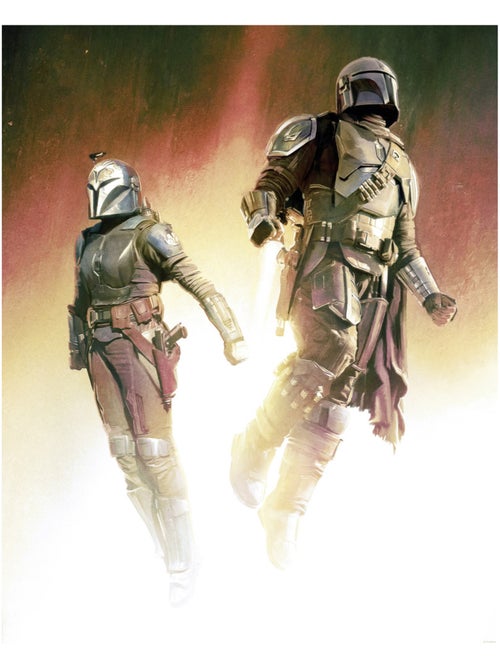 Papier peint panoramique - star wars the mandalorian flight - taille: 200 x 250 cm - Kiabi
