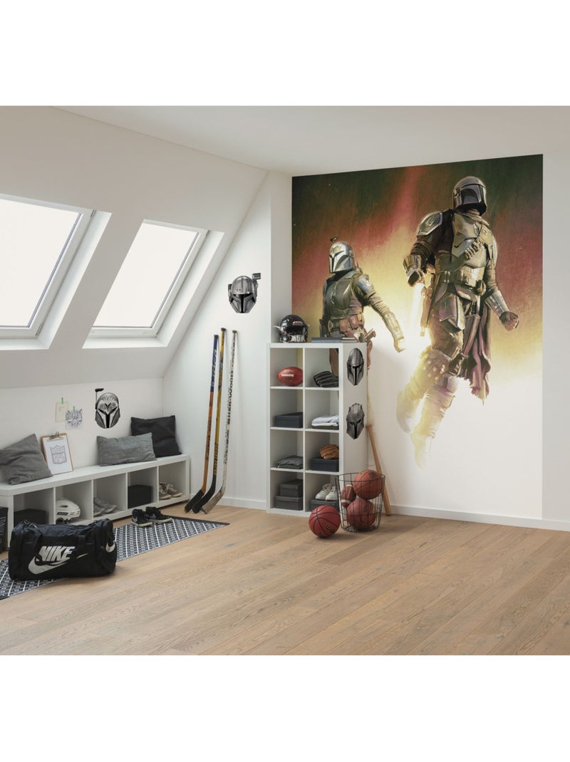 Papier peint panoramique - star wars the mandalorian flight - taille: 200 x 250 cm Multicolore - Kiabi