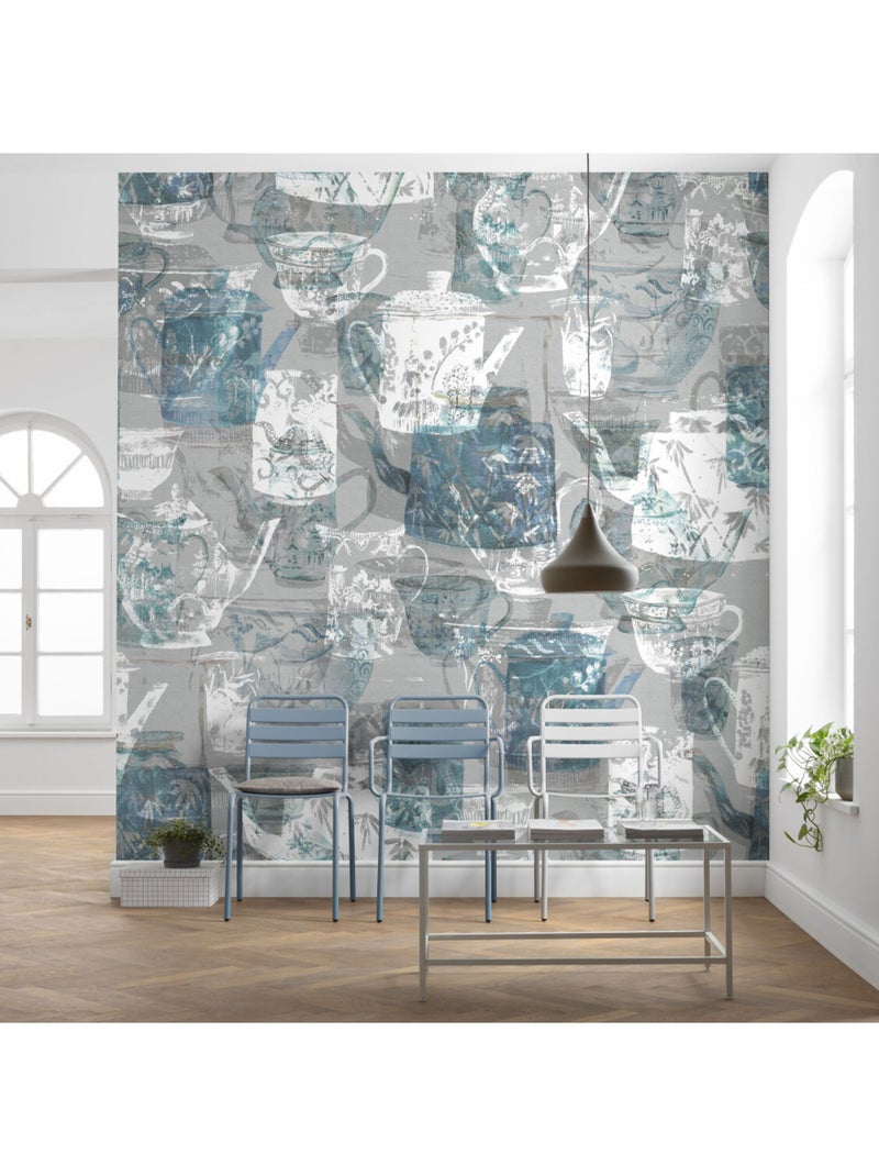 Papier peint panoramique - tableware - taille: 300 x 280 cm Multicolore - Kiabi