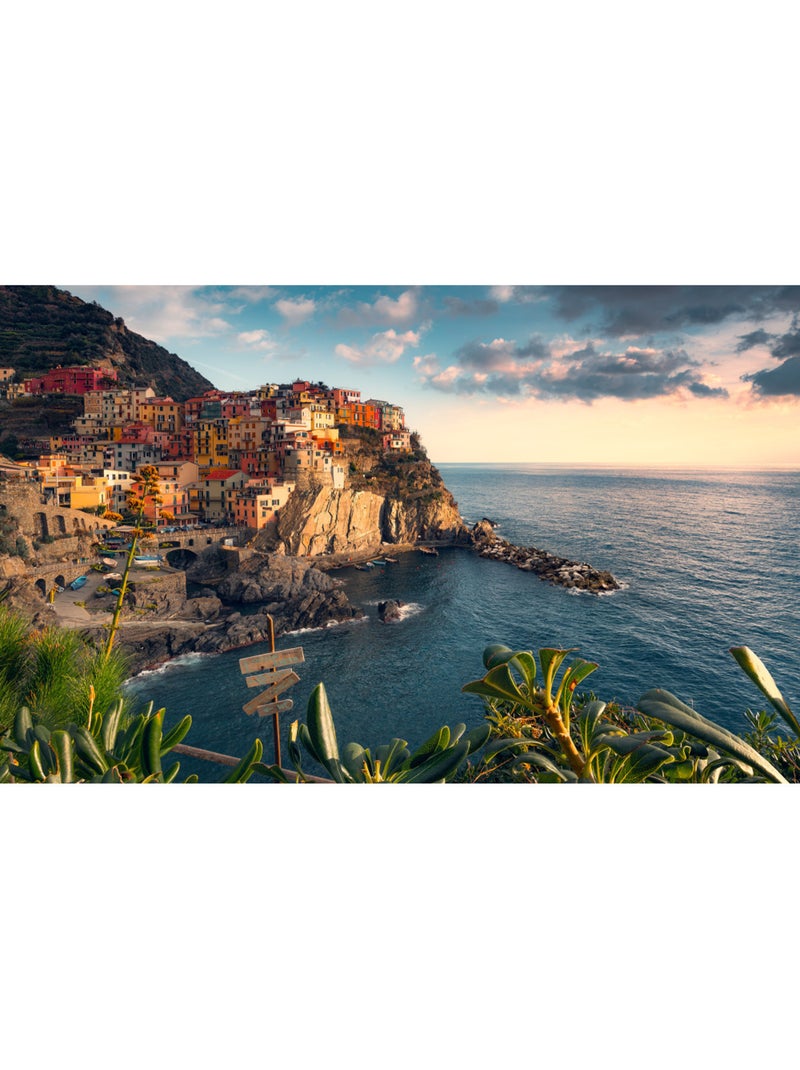 Papier peint panoramique - the picturesque village - taille: 450 x 280 cm Multicolore - Kiabi