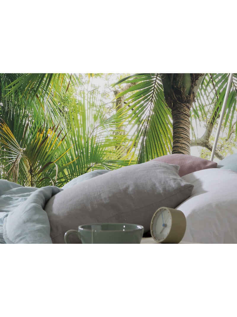Papier peint panoramique - touch the jungle - taille: 450 x 280 cm Multicolore - Kiabi