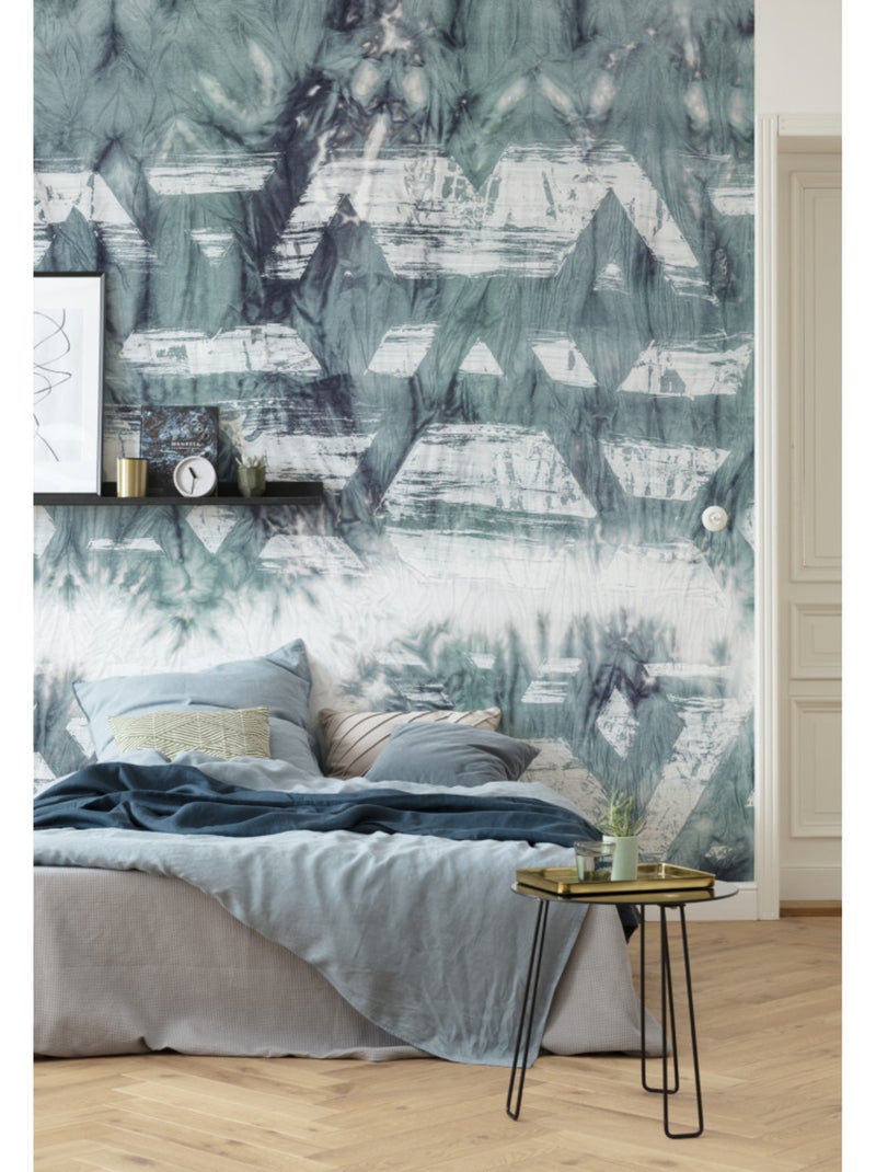 Papier peint panoramique - tribal dye - taille: 350 x 280 cm Multicolore - Kiabi