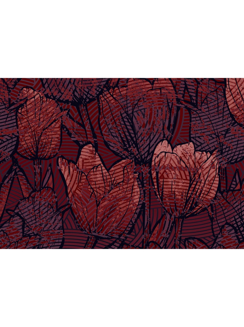 Papier peint panoramique - tulipe - taille: 400 x 280 cm Multicolore - Kiabi