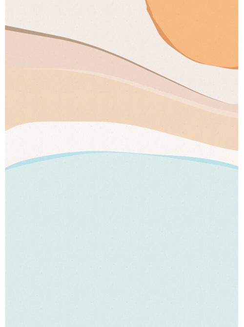 Papier peint panoramique - vague - taille: 200 x 280 cm - Kiabi