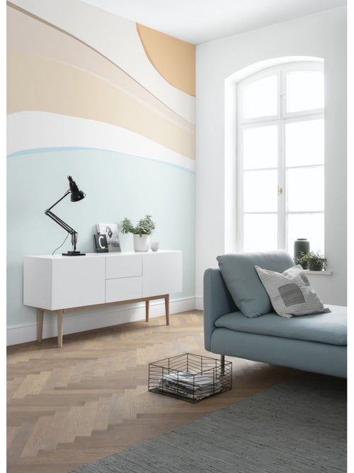 Papier peint panoramique - vague - taille: 200 x 280 cm - Kiabi