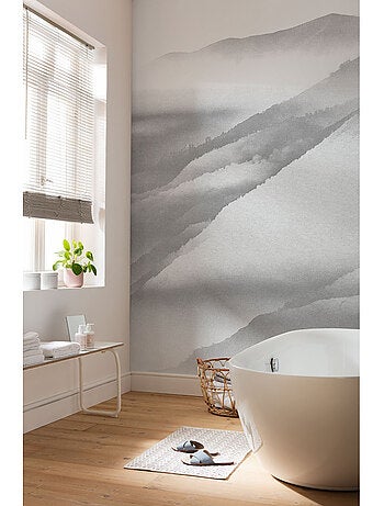 Papier peint panoramique - white noise mountain - taille: 200 x 280 cm