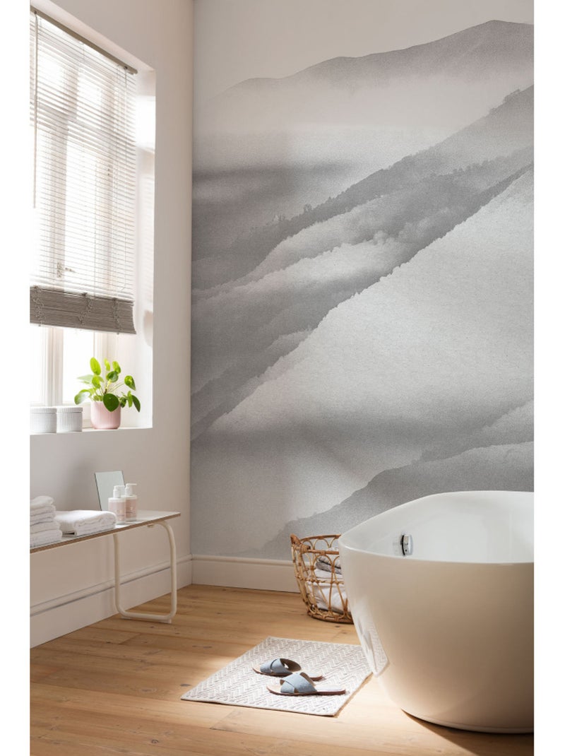 Papier peint panoramique - white noise mountain - taille: 200 x 280 cm Multicolore - Kiabi